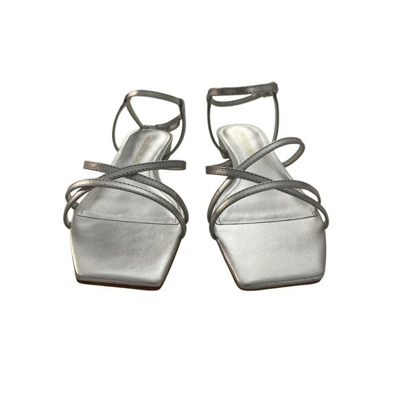 Caroline Constas $360 Silver Morgan Strappy  Sandals Designer Shoes NEW - Picture 4 of 12